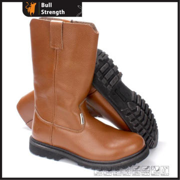 Industrial Geniune Leather Safety Boots with Rubber Sole (SN5394)